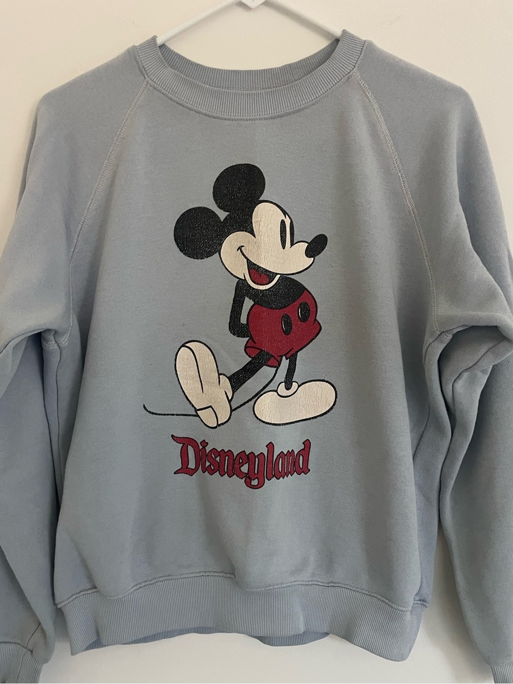 Vintage Disneyland Light Blue Mickey Mouse Crewneck Sweatshirt